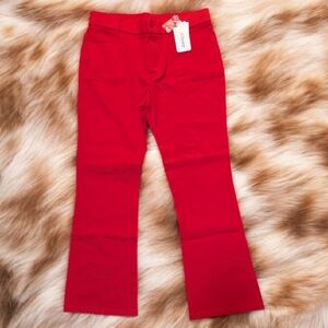 Red Flared Pants